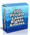 Thumbnail 500 PLR Articles