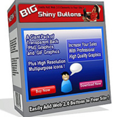 Product picture BIG Shiny Buttons - Web 2.0 Graphics Collection